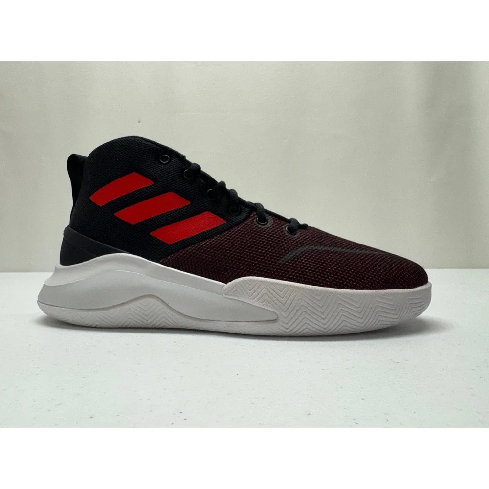 Adidas Basketball Mens 9.5 Burgundy OwnTheGame Mid Top Athletic Sneakers